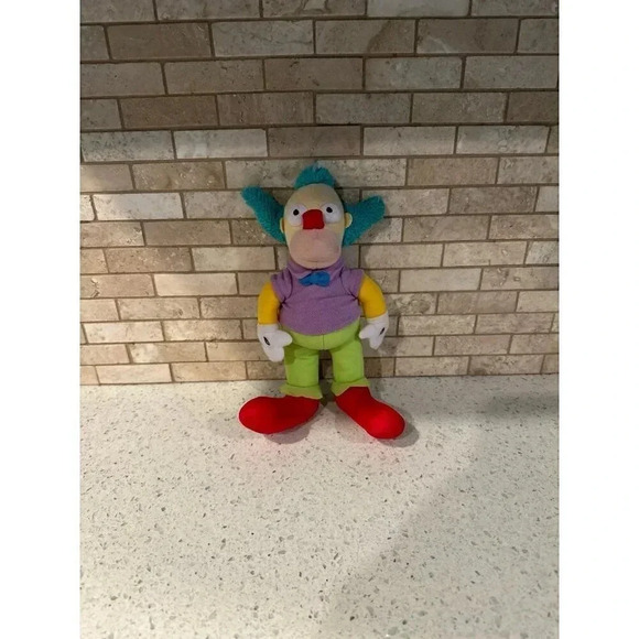 The Simpsons Universal Studios Plush Krusty The Clown Stuffed Animal Toy 11" b28 - Picture 1 of 2